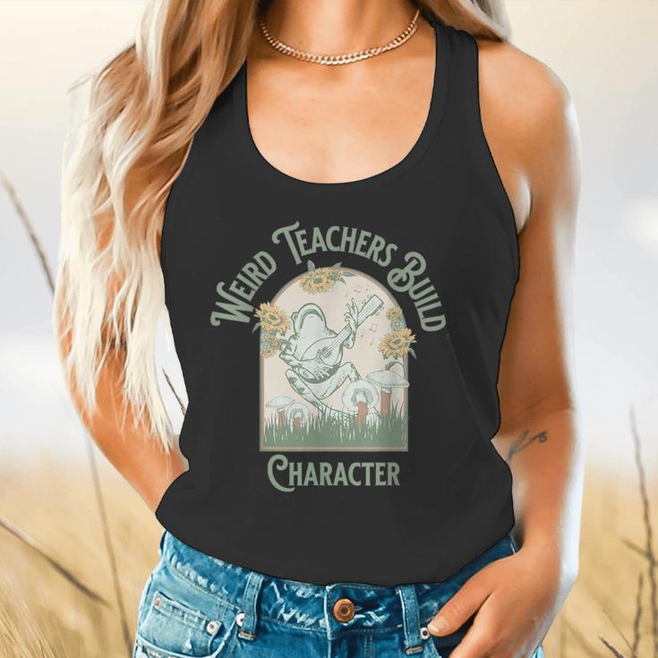 Weird Teachers Build Character- Teacher's Day Flowy Tank, gift for family, gift for coworker Weird Teachers Build Character- Teacher's Day Flowy Tank, gift for family, gift for coworker