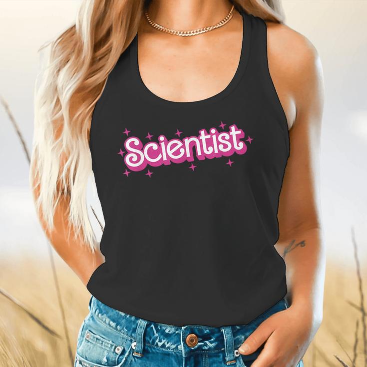 Women Retro Pink Scientist Science Teacher Back To School Flowy Tank, gift for family, gift for coworker