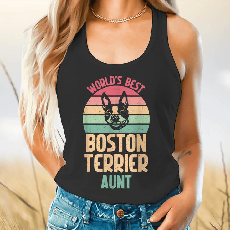 Worlds Best Boston Terrier Aunt Flowy Tank, gift for family, gift for coworker