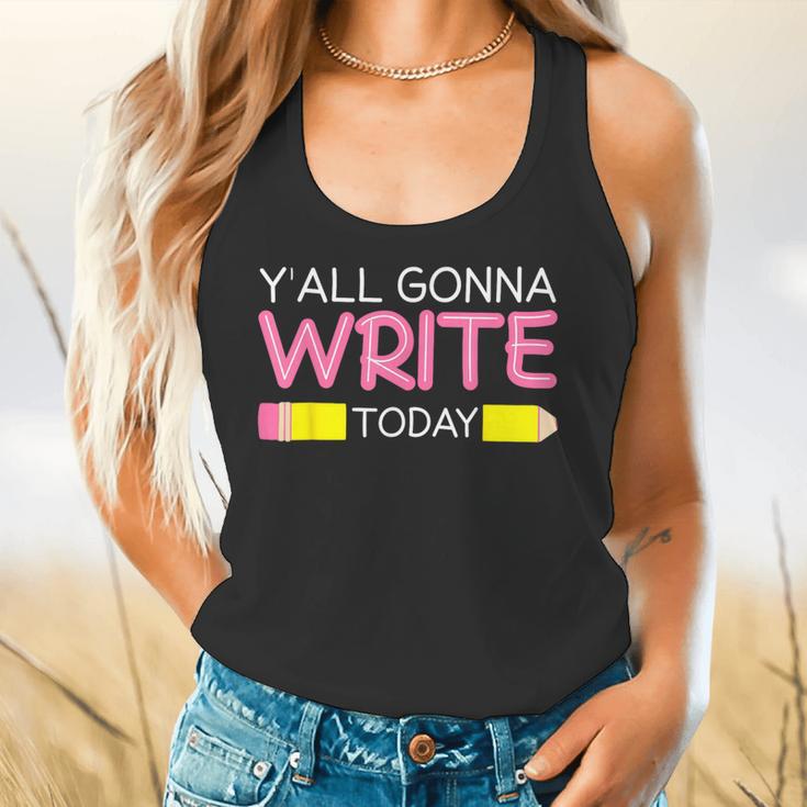 Y'All Gonna Write Today Writing Teacher English Teacher Joke Flowy Tank, gift for family, gift for coworker Y'All Gonna Write Today Writing Teacher English Teacher Joke Flowy Tank, gift for family, gift for coworker