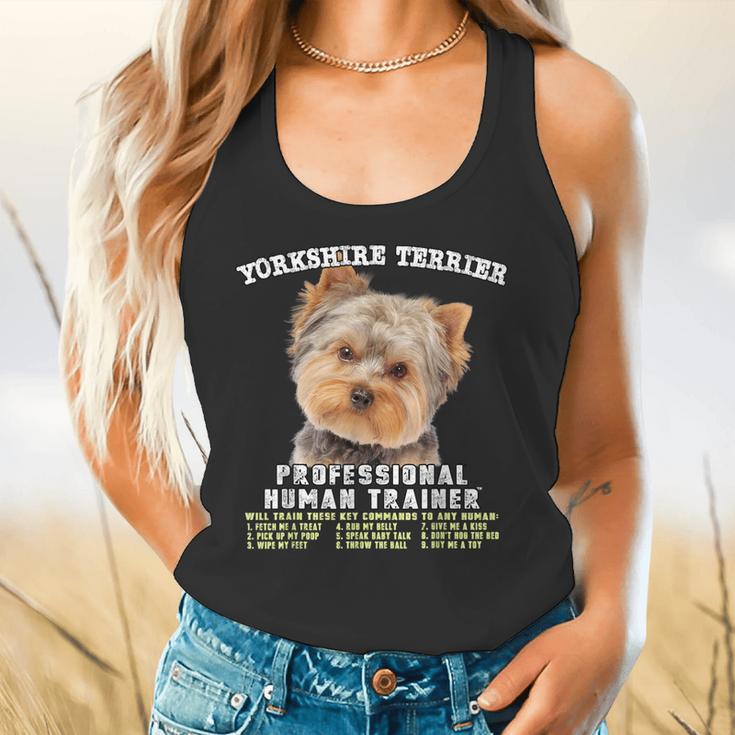 Yorkshire Terrier Yorkie Dog Professional Human Trainer Flowy Tank, gift for family, gift for coworker