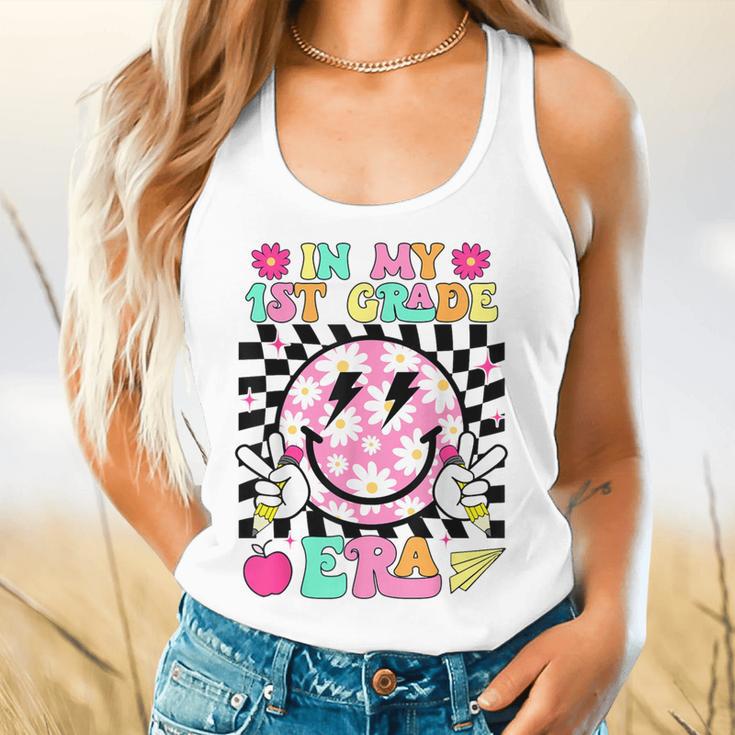 In My 1st Grade Era Smile Face Back To School Teacher Kid Flowy Tank, gift for family, gift for coworker