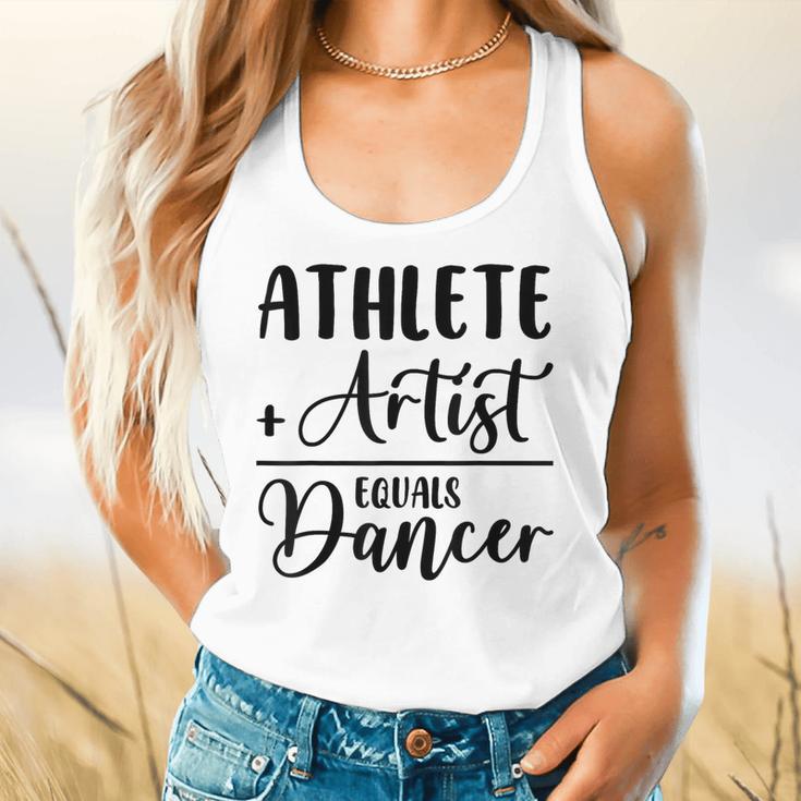 Athlete Plus Artist Equals Dancer Ballerina Teacher Student For Men Women Kids Flowy Tank, gift for family, gift for coworker
