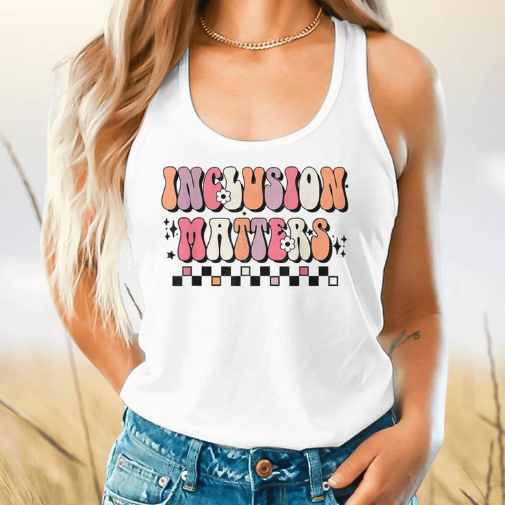 Boho Inclusion Matters Special Education SPED Teacher Women Flowy Tank, gift for family, gift for coworker