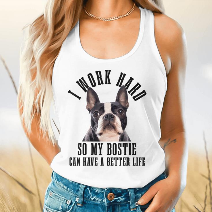 Bostie Mama Dog Dad Boston Terrier For Men Women Flowy Tank, gift for family, gift for coworker