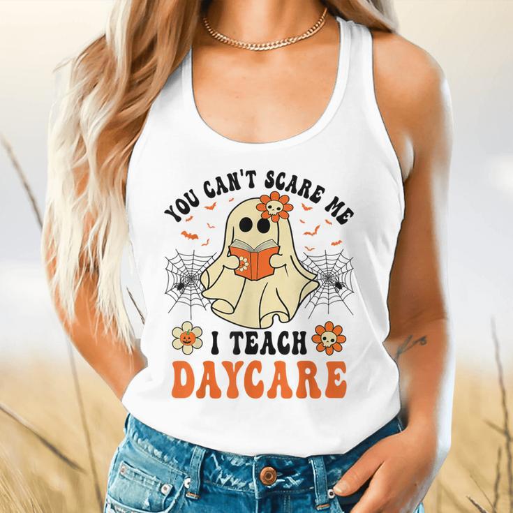 You Can't Scare Me I Teach Daycare Teacher Halloween Ghost Flowy Tank, gift for family, gift for coworker You Can't Scare Me I Teach Daycare Teacher Halloween Ghost Flowy Tank, gift for family, gift for coworker