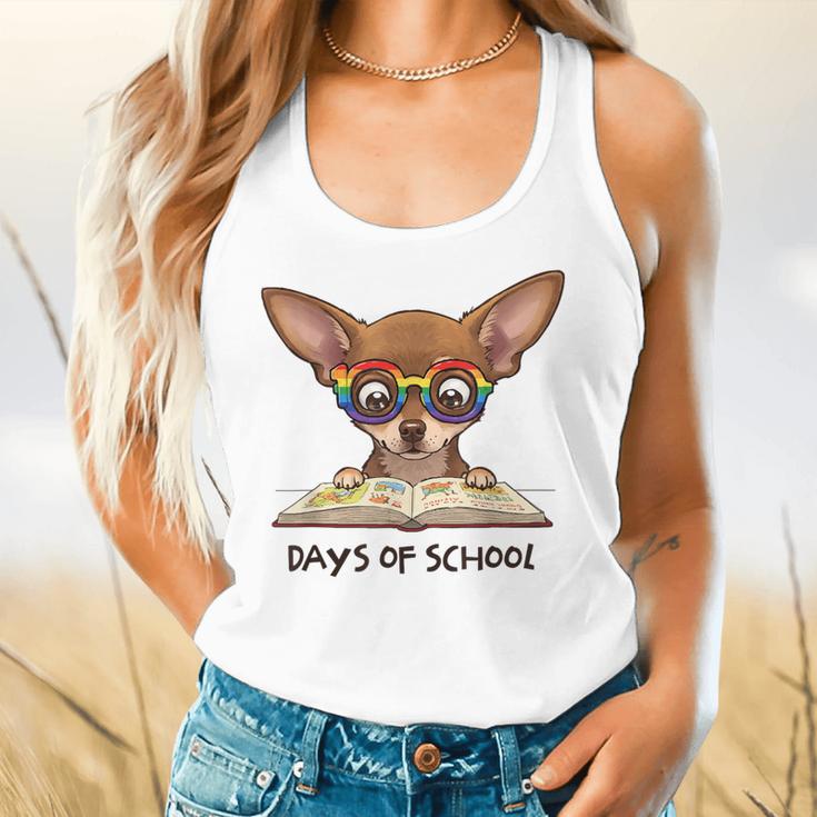 Chihuahua 100 Days Of School Rainbow Glasses Teacher Flowy Tank, gift for family, gift for coworker Chihuahua 100 Days Of School Rainbow Glasses Teacher Flowy Tank, gift for family, gift for coworker