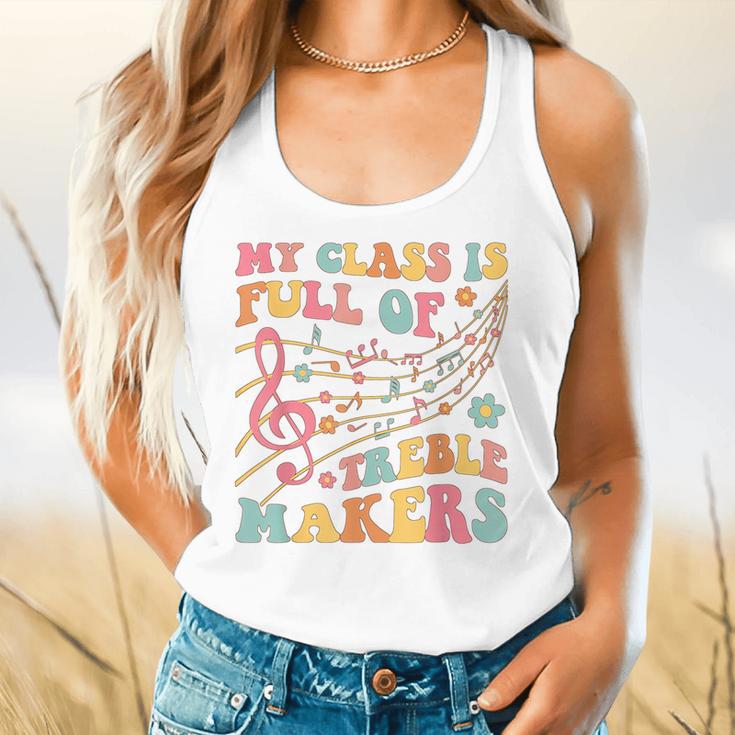 My Class Is Full Of Treble Makers Funny Music Teacher Groovy Men Women Girls Kids Flowy Tank, gift for family, gift for coworker