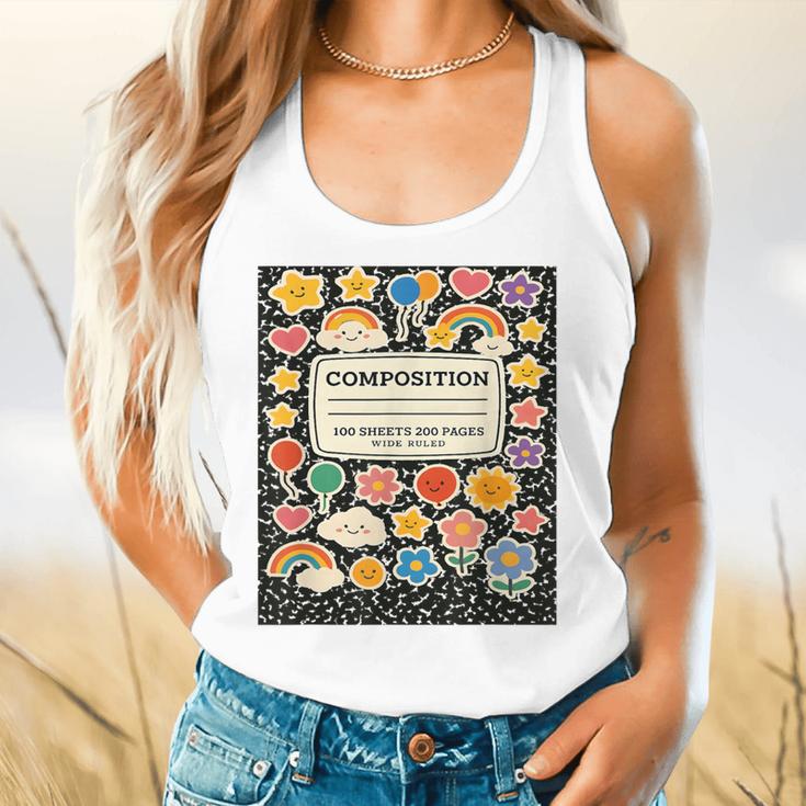 Composition Notebook Costume Teacher Matching Halloween Book Flowy Tank, gift for family, gift for coworker Composition Notebook Costume Teacher Matching Halloween Book Flowy Tank, gift for family, gift for coworker