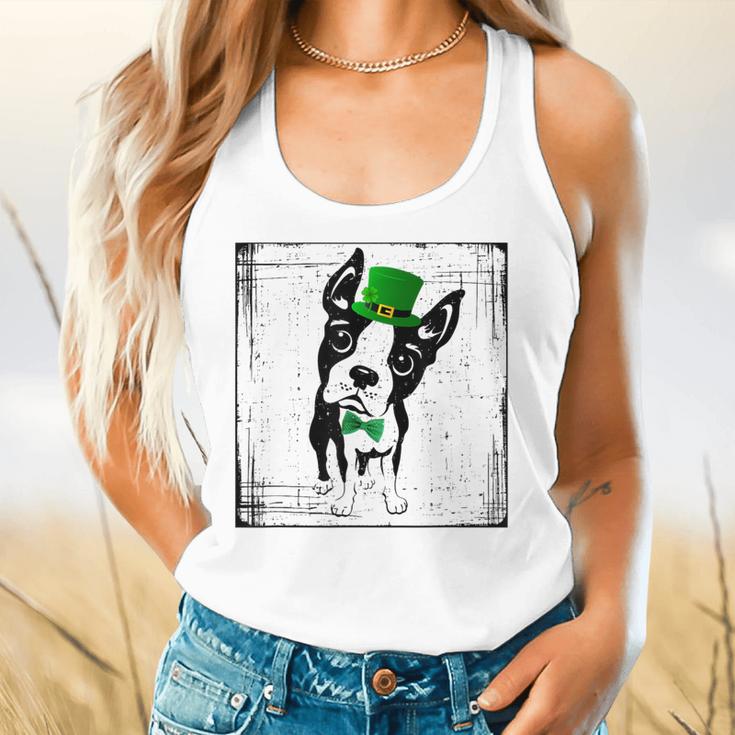 Cool Saint Patrick's Boston Terrier T Shirt For Dogs Lovers Flowy Tank, gift for family, gift for coworker