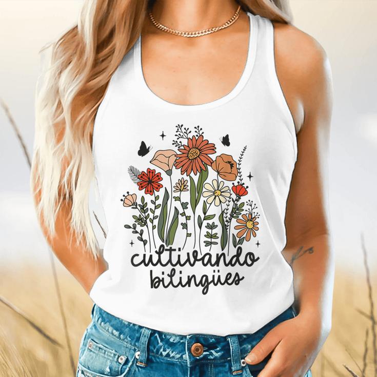 Cultivando Bilingues Dual Language Crew Bilingual Teacher Men Women Girls Kids Flowy Tank, gift for family, gift for coworker Cultivando Bilingues Dual Language Crew Bilingual Teacher Men Women Girls Kids Flowy Tank, gift for family, gift for coworker