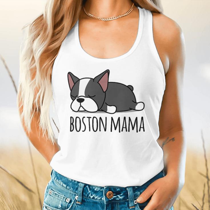 Cute Boston Terrier Boston Mama Flowy Tank, gift for family, gift for coworker