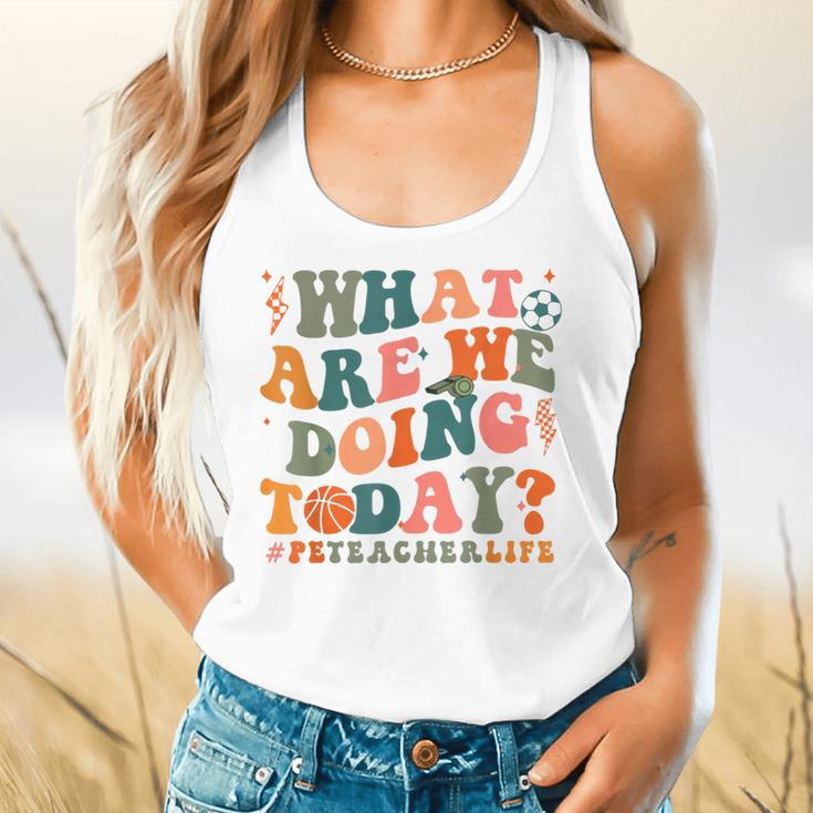 What Are We Doing Today Physical Education PE Teacher Women Flowy Tank, gift for family, gift for coworker What Are We Doing Today Physical Education PE Teacher Women Flowy Tank, gift for family, gift for coworker