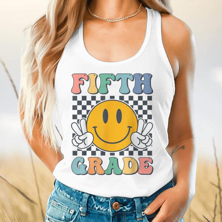 Fifth Grade Team Teachers Boys Girls Retro Smile 5th Grade Flowy Tank, gift for family, gift for coworker