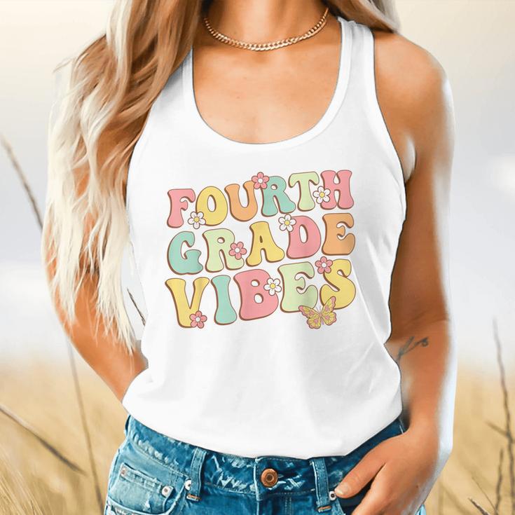 Fourth Grade Vibes Hello Team 4th Grade Teacher Kids Retro Flowy Tank, gift for family, gift for coworker Fourth Grade Vibes Hello Team 4th Grade Teacher Kids Retro Flowy Tank, gift for family, gift for coworker