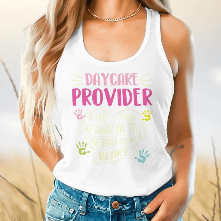 Full Heart Daycare Provider Nanny Au Pair Pre-K Teacher Flowy Tank, gift for family, gift for coworker