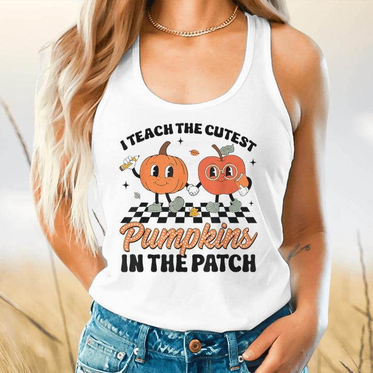 Groovy I Teach The Cutest Pumpkins In The Patch For Teacher Flowy Tank, gift for family, gift for coworker Groovy I Teach The Cutest Pumpkins In The Patch For Teacher Flowy Tank, gift for family, gift for coworker