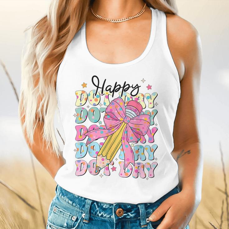 Happy Dot Day 2025 Coquette Bow Teachers Kids Boys Girls Flowy Tank, gift for family, gift for coworker Happy Dot Day 2025 Coquette Bow Teachers Kids Boys Girls Flowy Tank, gift for family, gift for coworker