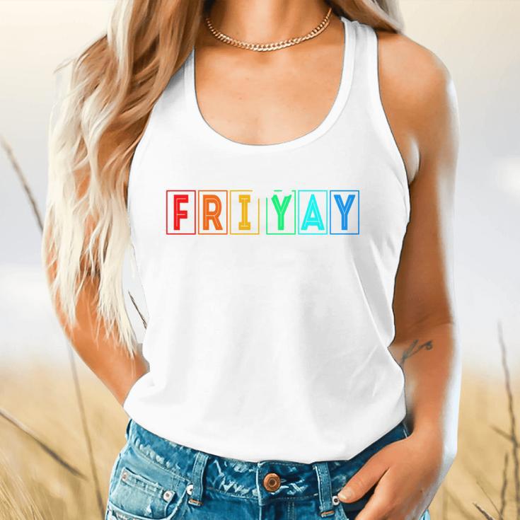 Happy Fri Yay Teacher Friday Flowy Tank, gift for family, gift for coworker Happy Fri Yay Teacher Friday Flowy Tank, gift for family, gift for coworker