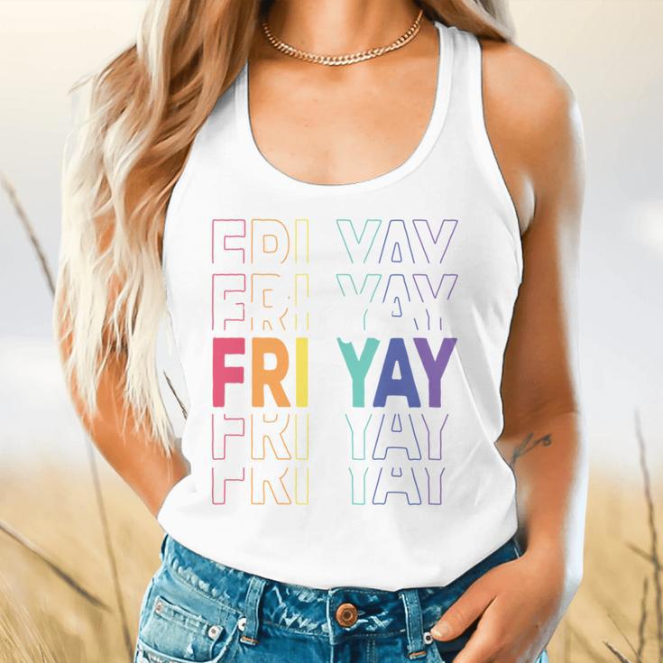 Happy Fri Yay Teacher Friday Saying Flowy Tank, gift for family, gift for coworker Happy Fri Yay Teacher Friday Saying Flowy Tank, gift for family, gift for coworker