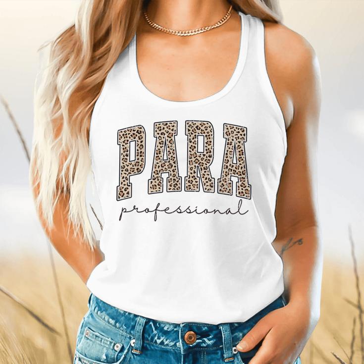Leopard Paraprofessional Back To School Para Squad Teacher Flowy Tank, gift for family, gift for coworker Leopard Paraprofessional Back To School Para Squad Teacher Flowy Tank, gift for family, gift for coworker