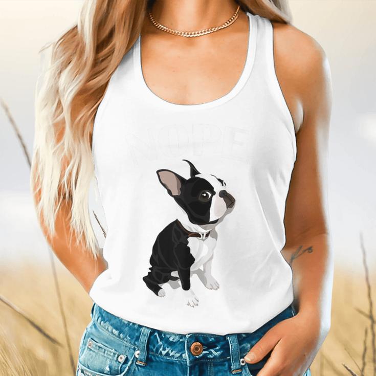 Love NOPE Boston Terrier Dog Lover Flowy Tank, gift for family, gift for coworker