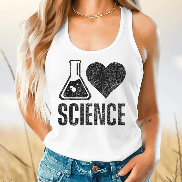 I Love Science Lover Teacher Scientist Sciences Flowy Tank, gift for family, gift for coworker