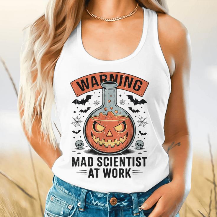 Mad Scientist Pumpkin Science Teacher Halloween Costume Kids Flowy Tank, gift for family, gift for coworker