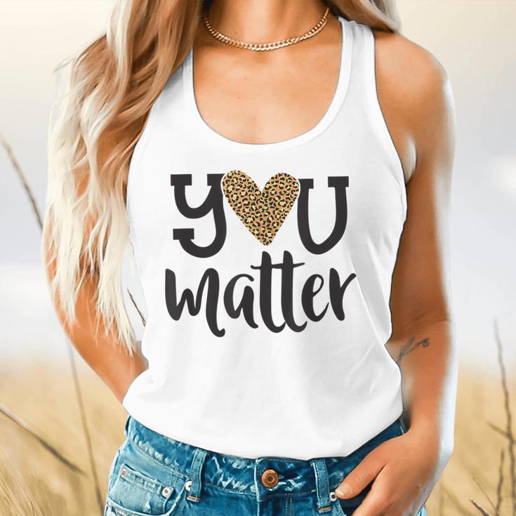 You Matter Leopard Print Teacher Kind Counselor Kindness Flowy Tank, gift for family, gift for coworker You Matter Leopard Print Teacher Kind Counselor Kindness Flowy Tank, gift for family, gift for coworker
