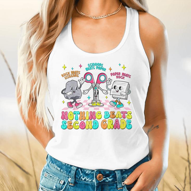 Nothing Beats 2nd Second Grade Back To School Teacher Kids Flowy Tank, gift for family, gift for coworker Nothing Beats 2nd Second Grade Back To School Teacher Kids Flowy Tank, gift for family, gift for coworker