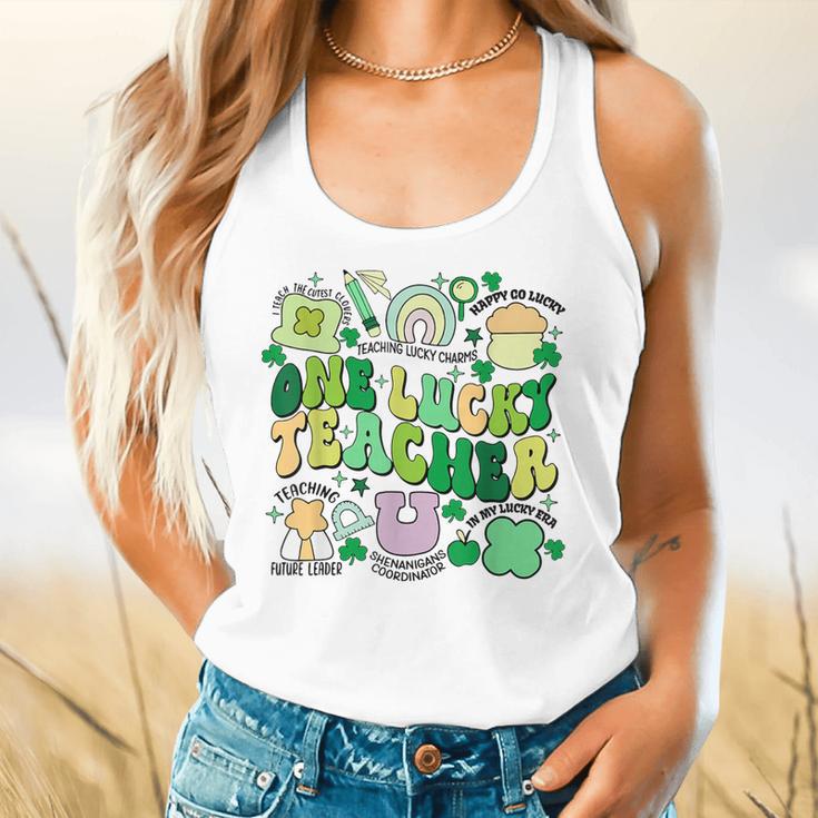 One Lucky Teacher St Patrick's Day Irish Teacher Lucky Era Flowy Tank, gift for family, gift for coworker