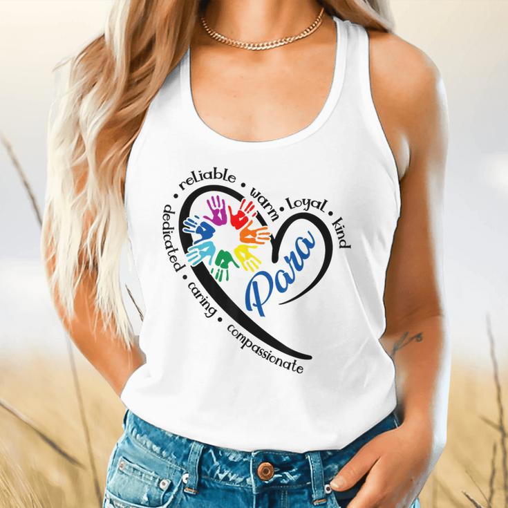 Para Heart Teacher Paraprofessional Paraeducator Men Women Flowy Tank, gift for family, gift for coworker Para Heart Teacher Paraprofessional Paraeducator Men Women Flowy Tank, gift for family, gift for coworker