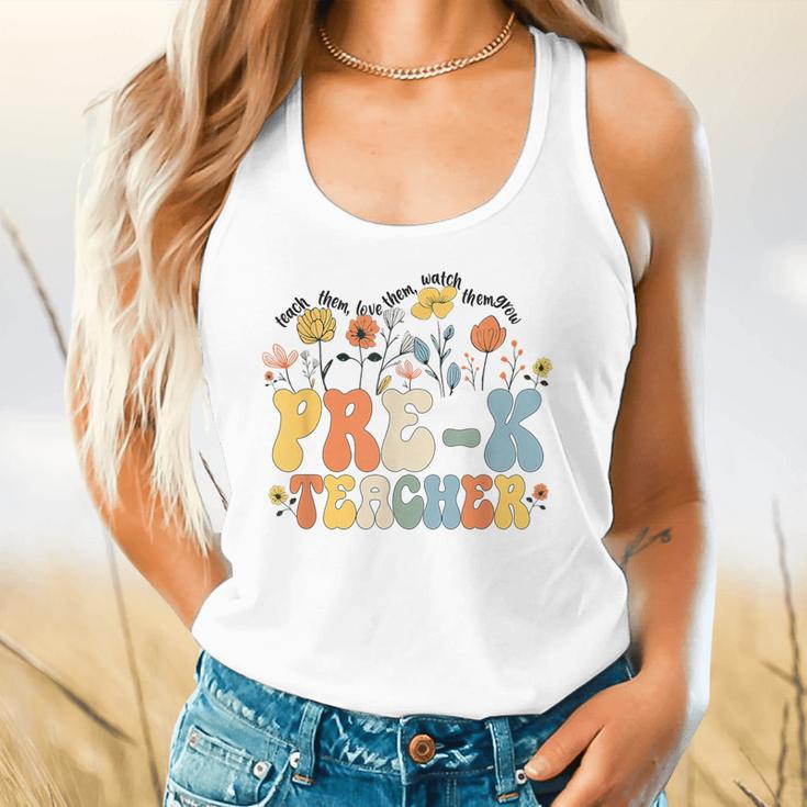 Pre-k Teacher Appreciation Teaching Wildflowers Flowy Tank, gift for family, gift for coworker Pre-k Teacher Appreciation Teaching Wildflowers Flowy Tank, gift for family, gift for coworker