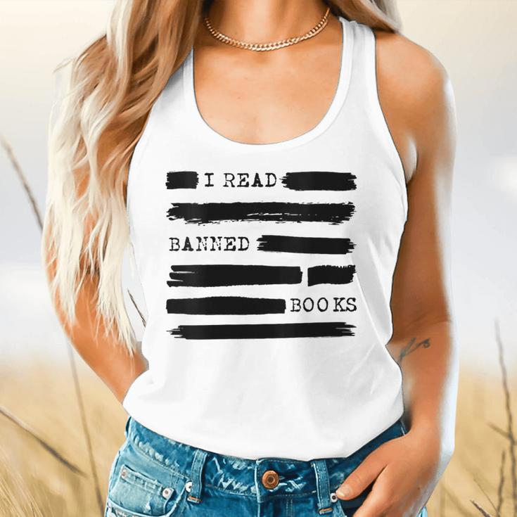I Read Banned Books Banned Books Week Librarian Teacher Flowy Tank, gift for family, gift for coworker