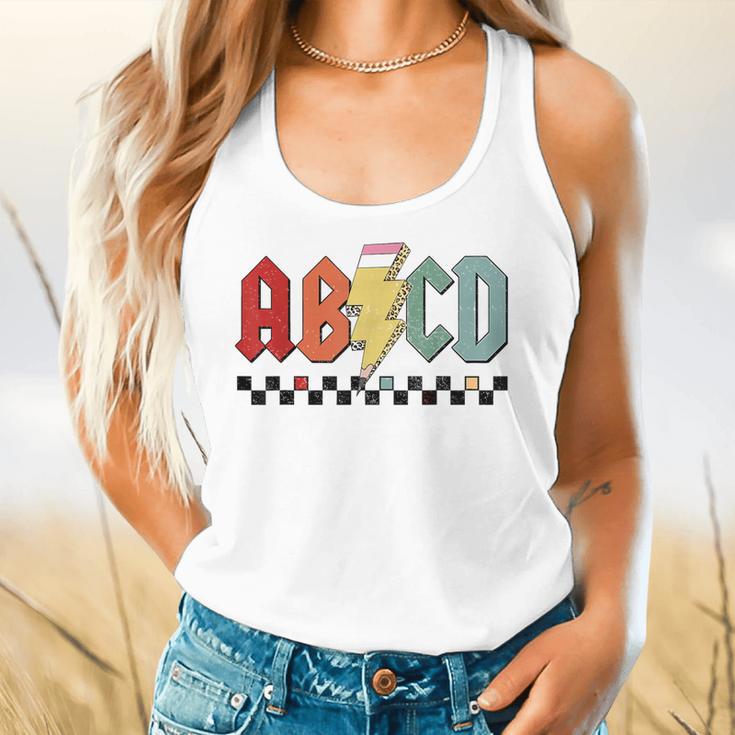 Rock Abcd Back To School Abcd Preschool Teacher Appreciation Flowy Tank, gift for family, gift for coworker Rock Abcd Back To School Abcd Preschool Teacher Appreciation Flowy Tank, gift for family, gift for coworker