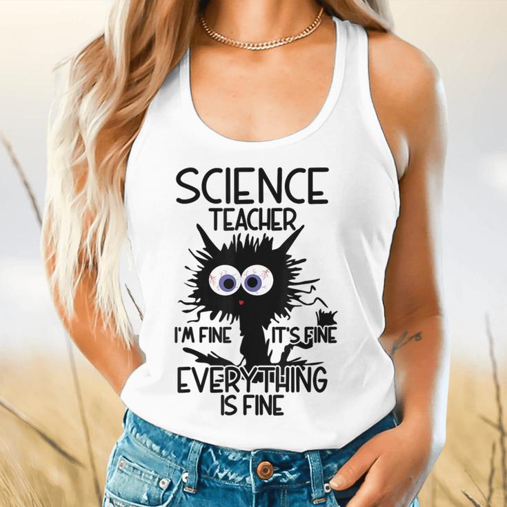 Science Teacher Appreciation Merch -Adults -Youth Grey Classic Fit Modern Science Theme Cartoon Flowy Tank, gift for family, gift for coworker