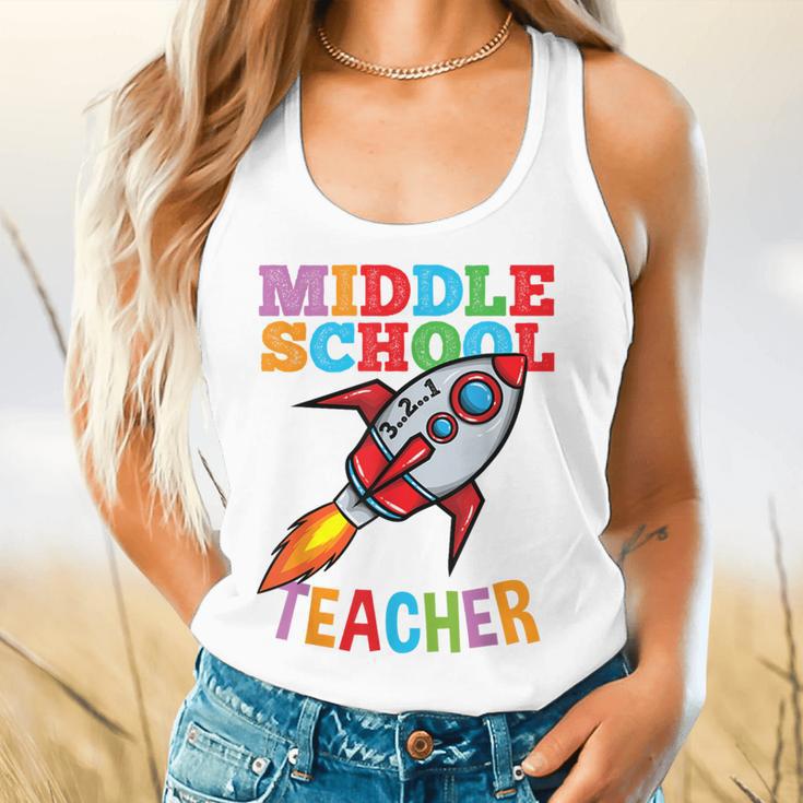Space Middle School Teacher Back To School Men Women Kids Flowy Tank, gift for family, gift for coworker Space Middle School Teacher Back To School Men Women Kids Flowy Tank, gift for family, gift for coworker