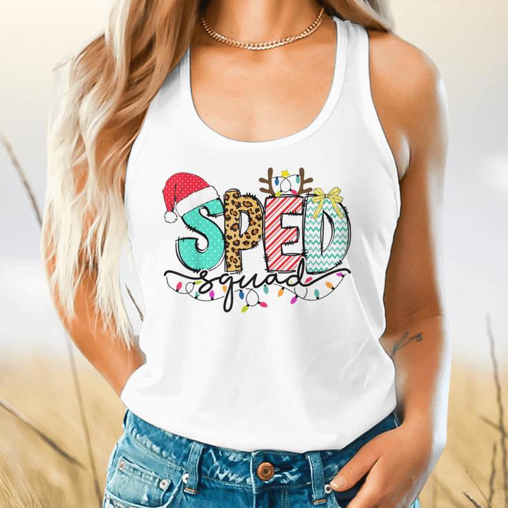 SPED Squad Special Education Teacher Autism Christmas Women Flowy Tank, gift for family, gift for coworker