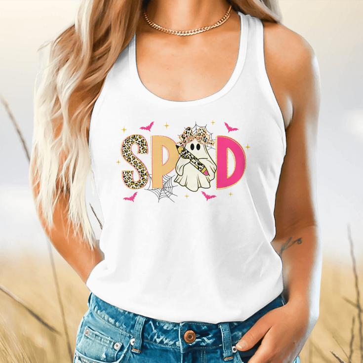 Sped Teacher Halloween Ghost Special Education Preppy Fall Flowy Tank, gift for family, gift for coworker Sped Teacher Halloween Ghost Special Education Preppy Fall Flowy Tank, gift for family, gift for coworker