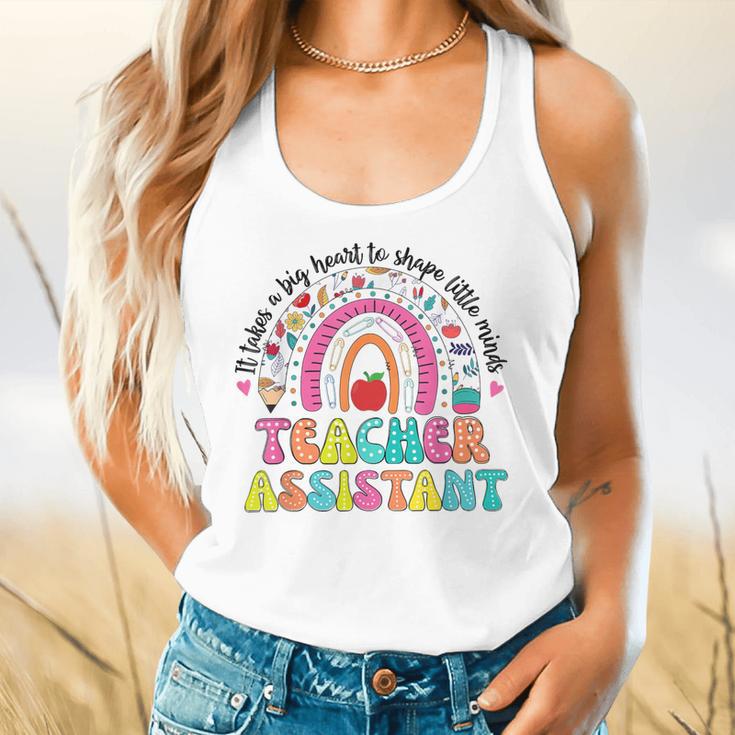It Takes A Big Heart To Shape Little Minds Teacher Assistant Flowy Tank, gift for family, gift for coworker It Takes A Big Heart To Shape Little Minds Teacher Assistant Flowy Tank, gift for family, gift for coworker