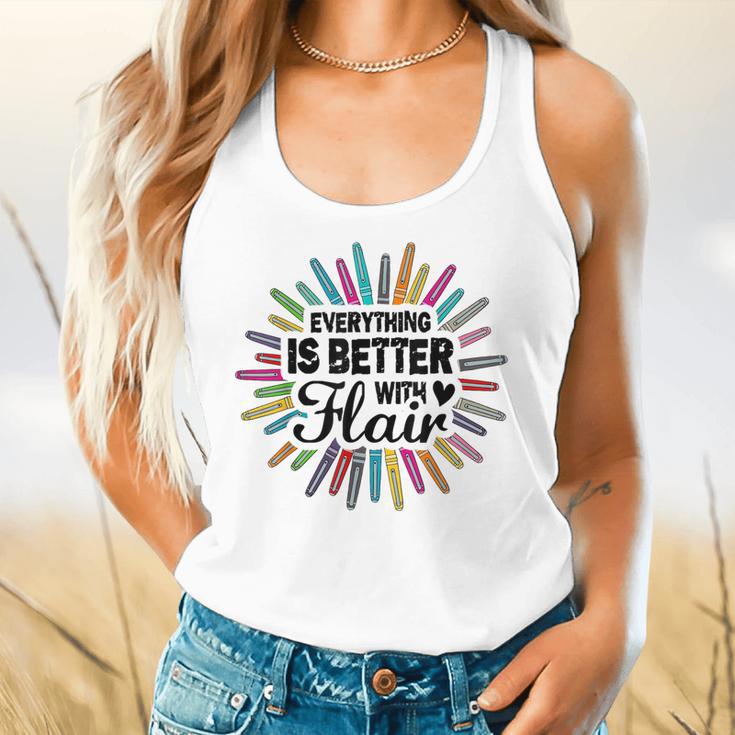 Teacher Flair Pen Art Lover School Supplies Flowy Tank, gift for family, gift for coworker Teacher Flair Pen Art Lover School Supplies Flowy Tank, gift for family, gift for coworker