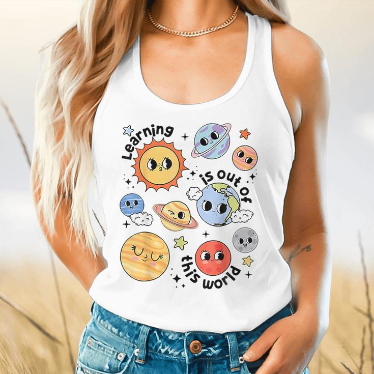 Teacher Space Science Learning Is Out Of World Solar System Flowy Tank, gift for family, gift for coworker Teacher Space Science Learning Is Out Of World Solar System Flowy Tank, gift for family, gift for coworker