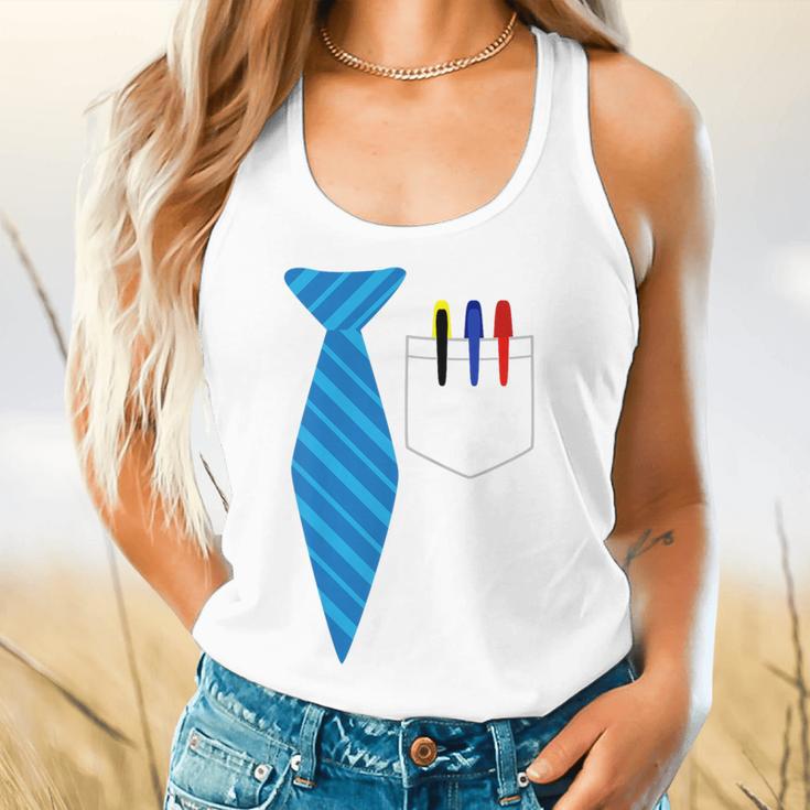 Teacher Tie & Pocket Protector Costume School Flowy Tank, gift for family, gift for coworker Teacher Tie & Pocket Protector Costume School Flowy Tank, gift for family, gift for coworker