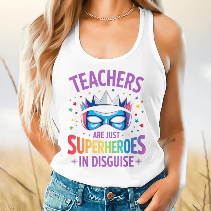 Teachers Are Just Superheroes In Disguise Back To School Flowy Tank, gift for family, gift for coworker Teachers Are Just Superheroes In Disguise Back To School Flowy Tank, gift for family, gift for coworker