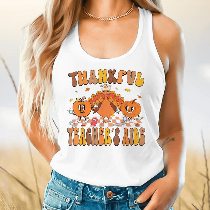 Thankful Teacher's Aide Thanksgiving Autumn Fall Women Men Flowy Tank, gift for family, gift for coworker Thankful Teacher's Aide Thanksgiving Autumn Fall Women Men Flowy Tank, gift for family, gift for coworker