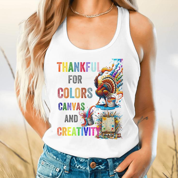 Turkey Thanksgiving Art Teacher Costume Tee For Artists Flowy Tank, gift for family, gift for coworker