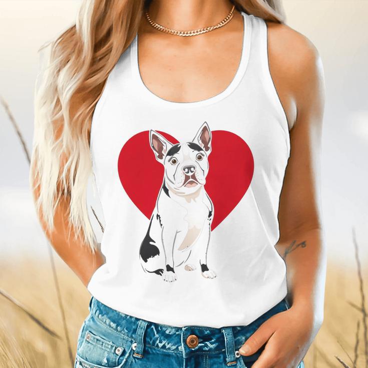 Valentine's Day Boston Terrier Lover Flowy Tank, gift for family, gift for coworker