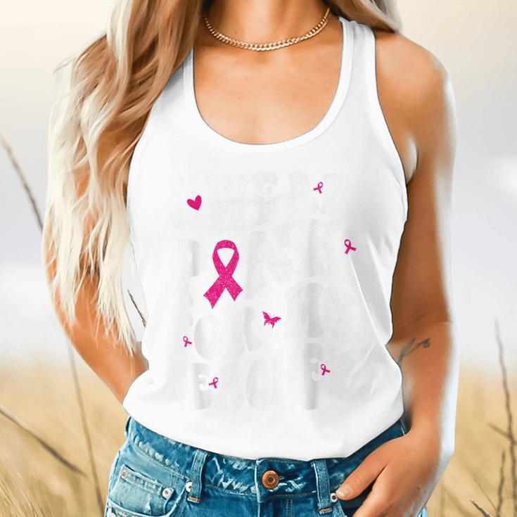 I Wear Pink For My Teacher Breast Cancer Awareness Support Men Women Flowy Tank, gift for family, gift for coworker