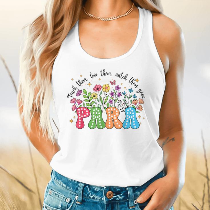 Wildflower Para Floral Paraprofessional Paraeducator Teacher Flowy Tank, gift for family, gift for coworker Wildflower Para Floral Paraprofessional Paraeducator Teacher Flowy Tank, gift for family, gift for coworker