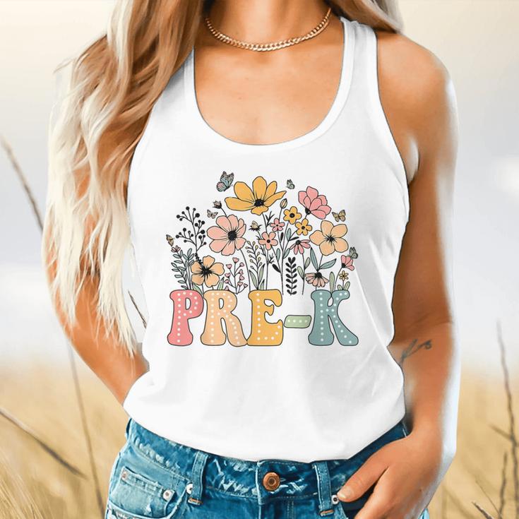 Wildflower Pre-K Preschool Team Floral Teacher Girls Flowy Tank, gift for family, gift for coworker Wildflower Pre-K Preschool Team Floral Teacher Girls Flowy Tank, gift for family, gift for coworker